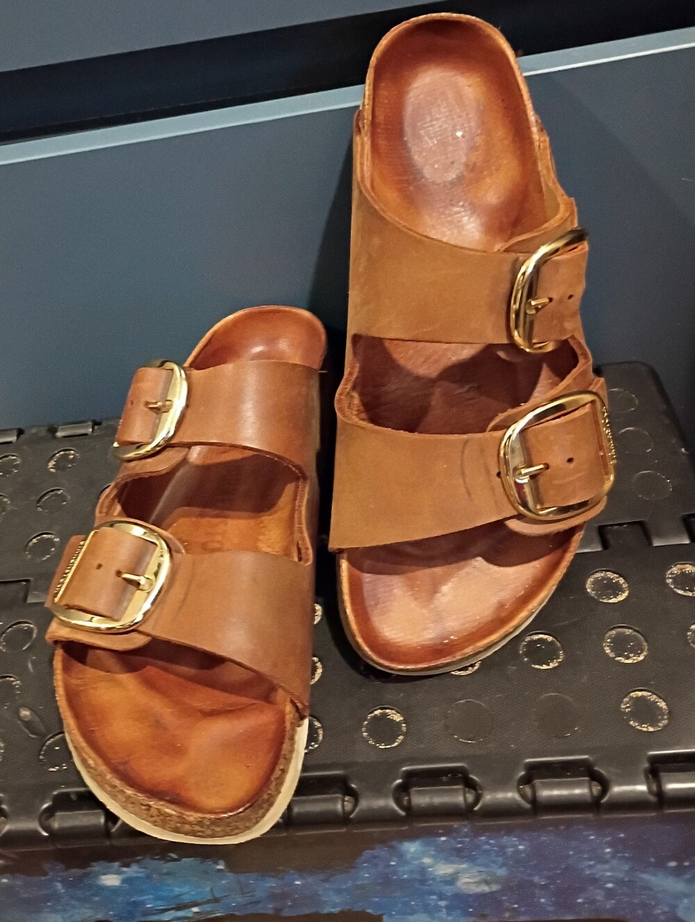 Birkenstock Arizona Big Buckle Slide Sandals in Cognac EU39 - Picture 2 of 7